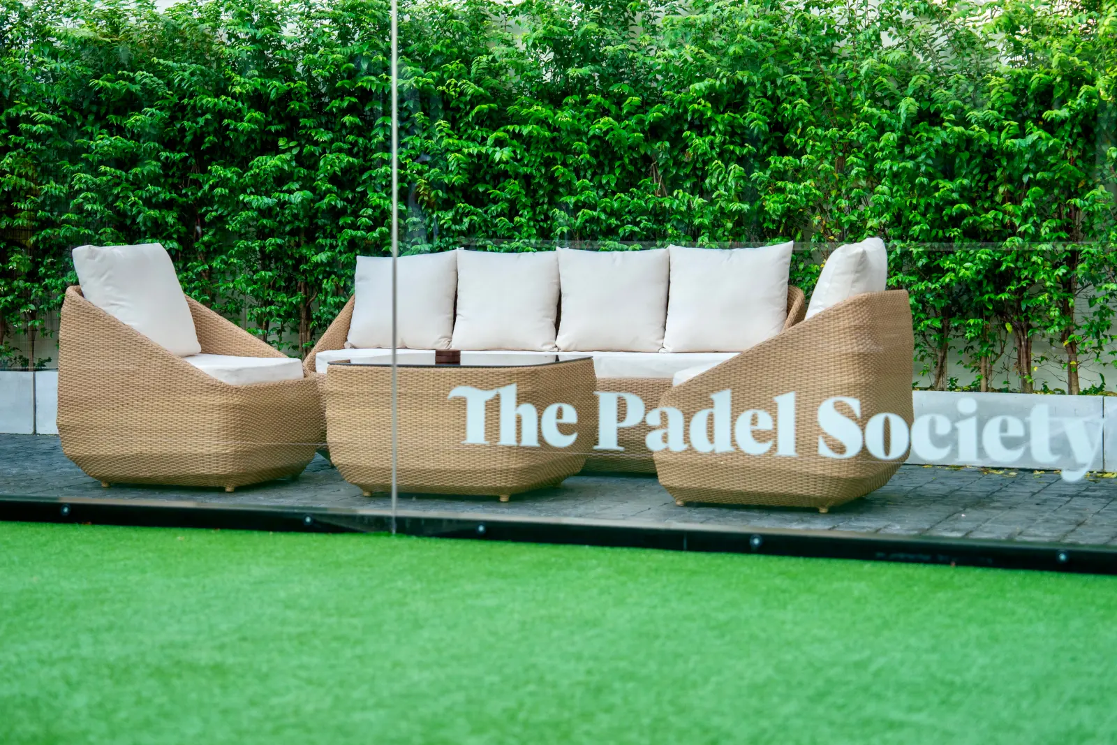The bar and social area